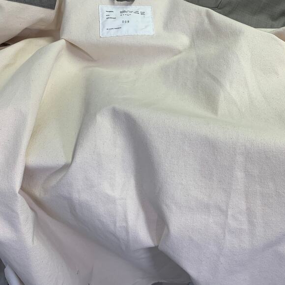 CAMIEL FORTGENS Size L Grey Taupe Color Block Cotton Raw edge Coat - Picture 5 of 7